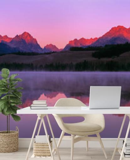 pink mountain range wallpaper