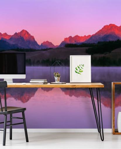 pink mountain range wallpaper