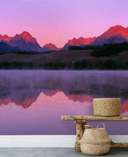 pink mountain range wallpaper