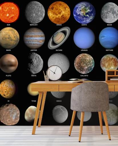 The Solar System Wall Mural Wallpaper