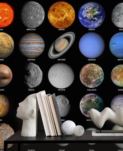 The Solar System Wall Mural Wallpaper