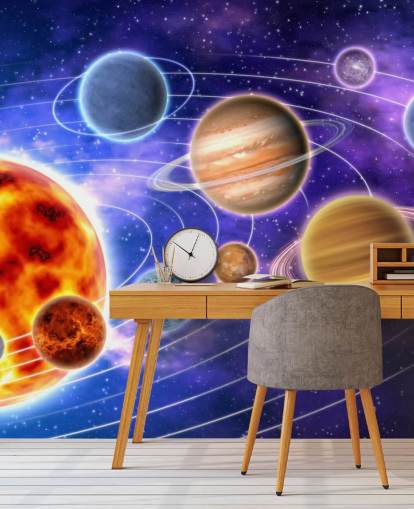 Mural de pared Planetas en órbita Mural de pared Planetas en órbita