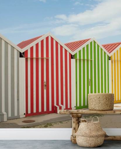 Papier Peint Rayé Coloré Huts Papier Peint Rayé Coloré Huts