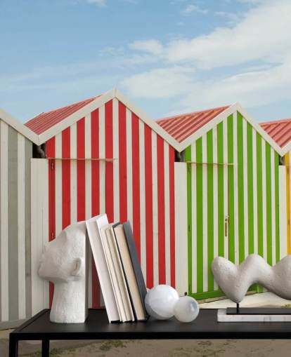Stripey Colourful Huts Wallpaper Stripey Colourful Huts Wallpaper