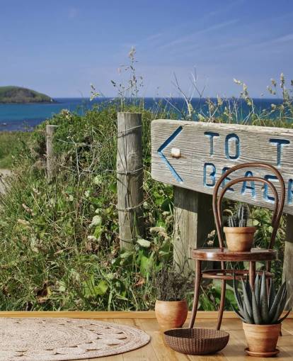 Schild zum Strand-Tapete Schild zum Strand-Tapete