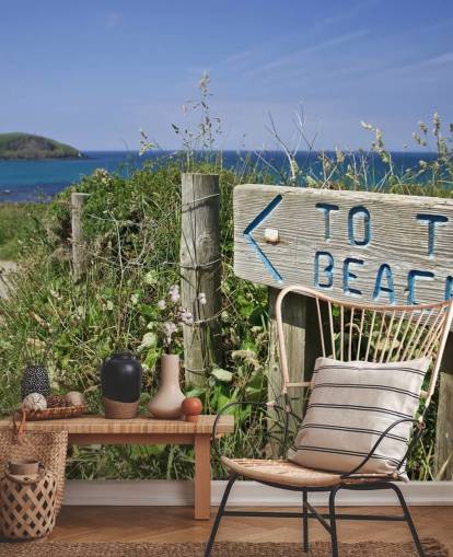 Sign to the Beach Wallpaper