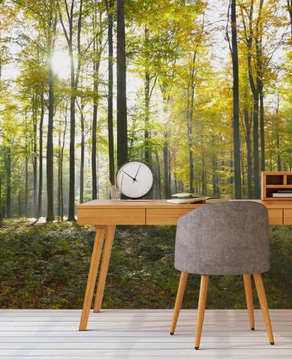 Decorazione murale con foresta