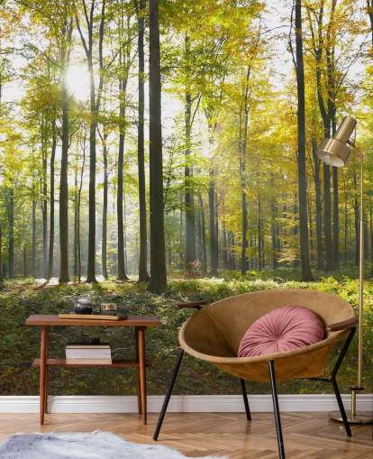 Muurschildering in het bos