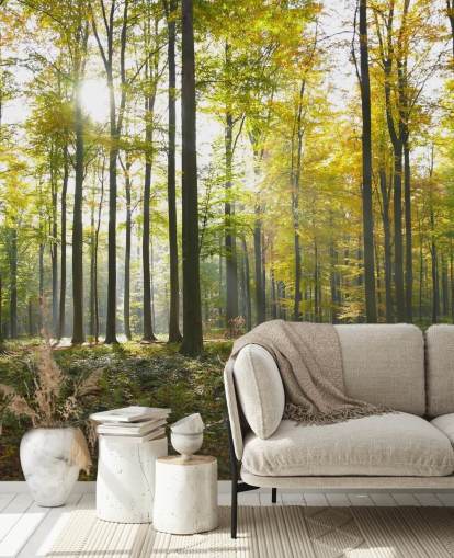 Decorazione murale con foresta