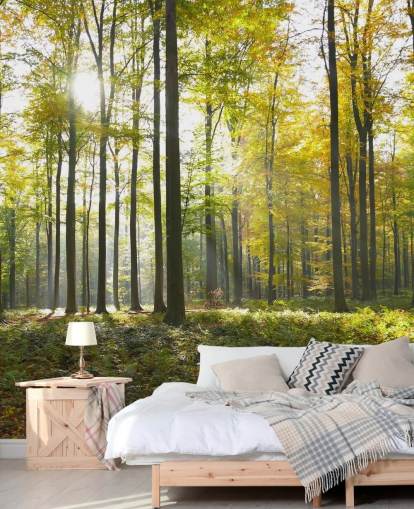 Decorazione murale con foresta
