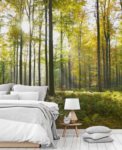 Decorazione murale con foresta