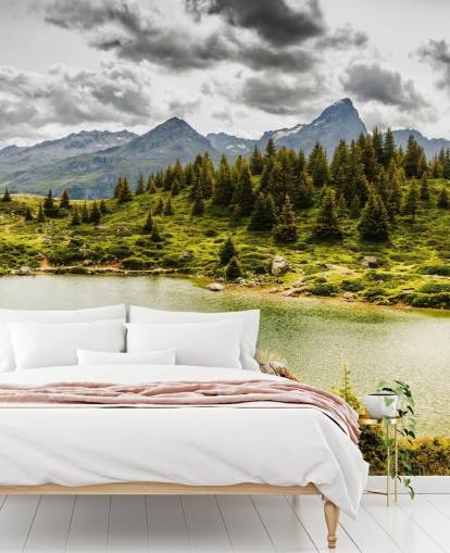 Decorazione murale con lago e montagna Decorazione murale con lago e montagna