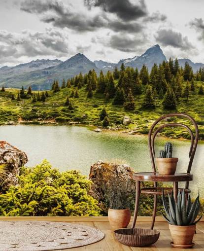 Lake and Mountain Wall Mural