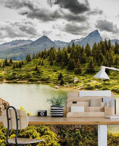 Lake and Mountain Wall Mural