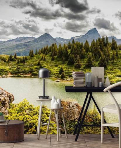 Lake and Mountain Wall Mural