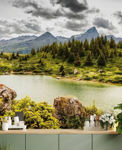Lake and Mountain Wall Mural