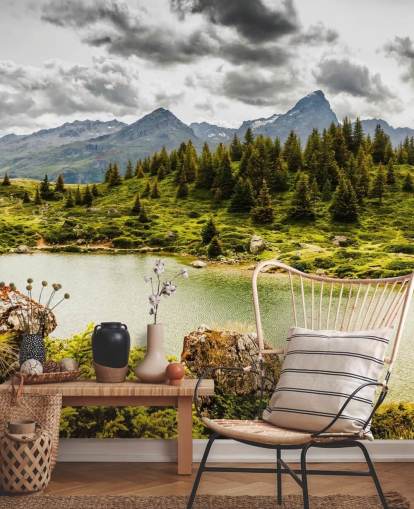 Lake and Mountain Wall Mural