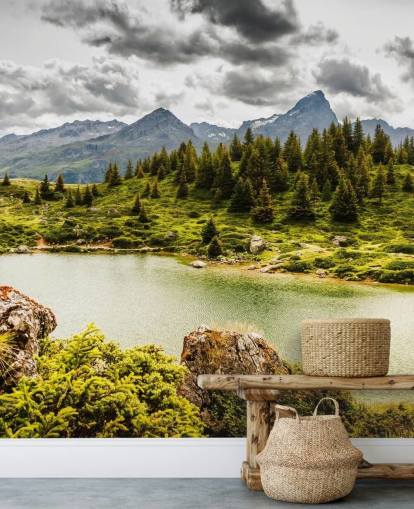 Murale du lac et de la montagne