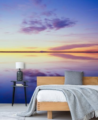 Papel pintado Amanecer azul y rosa