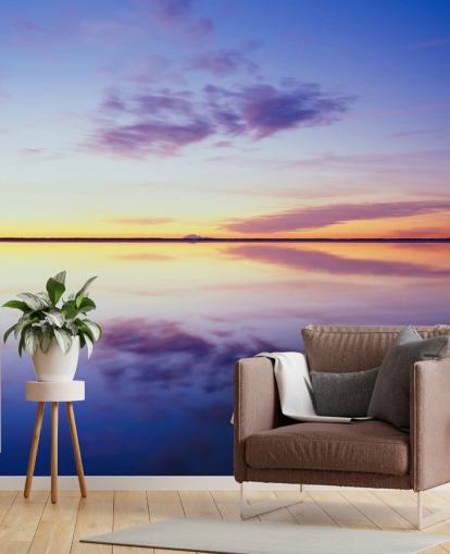 Papel de parede azul e rosa Sunrise