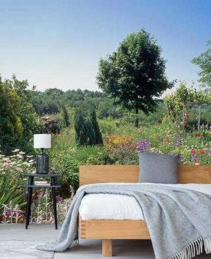 Quaint English Garden in Summer Wall Mural