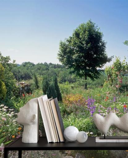 Quaint English Garden in Summer Wall Mural