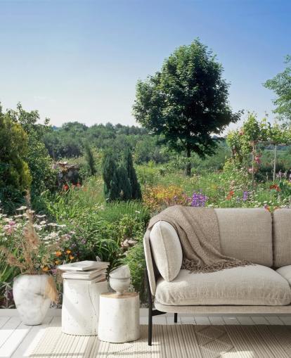 Quaint English Garden in Summer Wall Mural Quaint English Garden in Summer Wall Mural