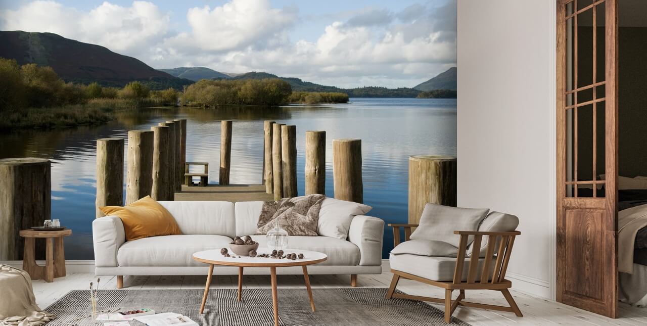 Lake District Jetty Wall Mural Wallsauce UK