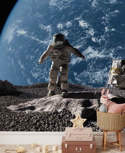 custom astronaut wallpaper mural called The Astronaut for children's bedrooms