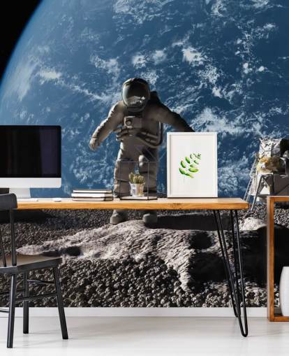 custom astronaut wallpaper mural called The Astronaut for children's bedrooms