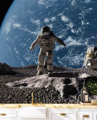 custom astronaut wallpaper mural called The Astronaut for children's bedrooms