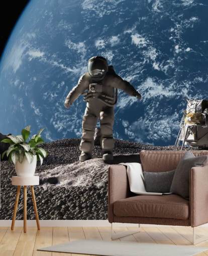 custom astronaut wallpaper mural called The Astronaut for children's bedrooms custom astronaut wallpaper mural called The Astronaut for children's bedrooms