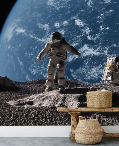 custom astronaut wallpaper mural called The Astronaut for children's bedrooms