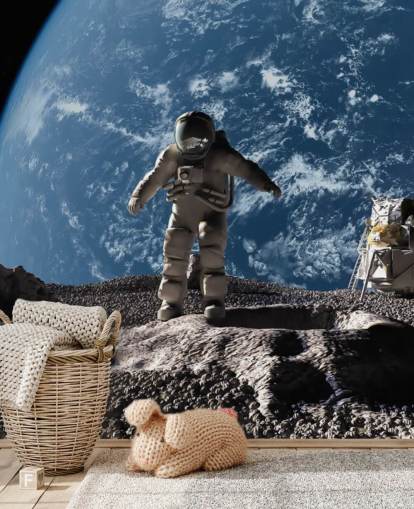 custom astronaut wallpaper mural called The Astronaut for children's bedrooms