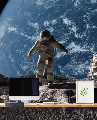papier peint mural personnalisé d'astronaute appelé The Astronaut pour les chambres d'enfants