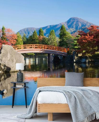 papier peint de jardin de style oriental