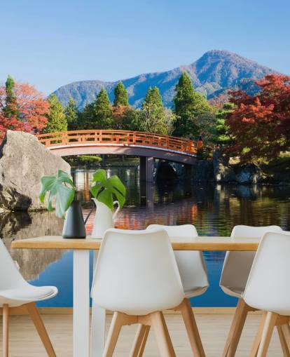 carta da parati giardino stile orientale