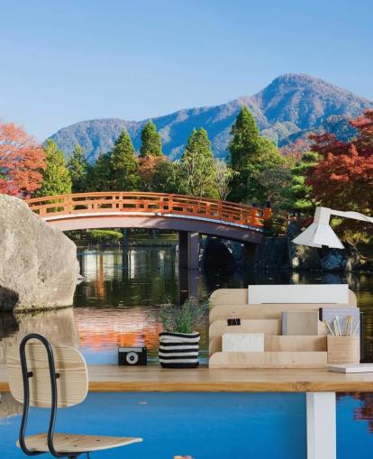 itämaiseen tyyliin puutarha tapetti