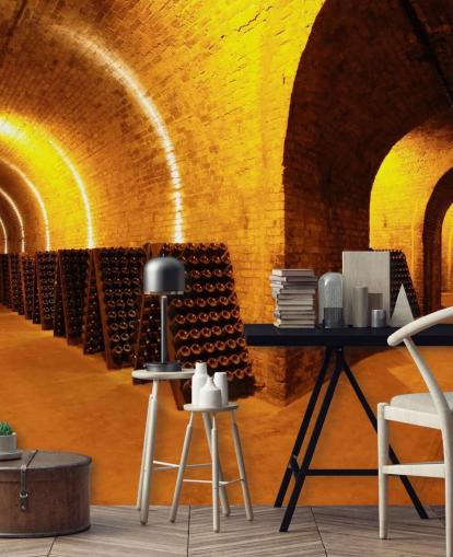 Oplyste vintunneler 3D tapet