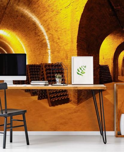 Lit Wine Tunnels 3D Bakgrund