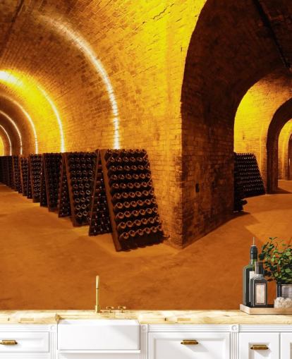 Lit Wine Tunnels 3D Bakgrund