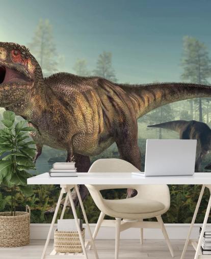 Papel de Parede Mural Tyrannosaurus Rex Hunts Papel de Parede Mural Tyrannosaurus Rex Hunts