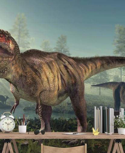 Papel de Parede Mural Tyrannosaurus Rex Hunts Papel de Parede Mural Tyrannosaurus Rex Hunts