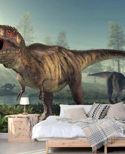 Tyrannosaurus Rex Hunts väggmålning Bakgrund