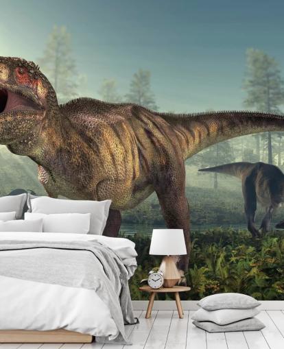 Papel pintado Caza de tiranosaurios rex