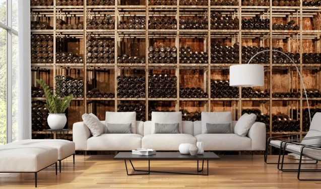 Wine Wallpaper & Wine Cellar Wall Murals | Wallsauce CA