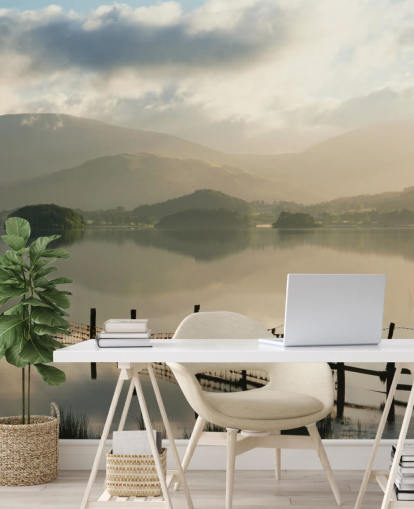 Misty Lake Wallpaper