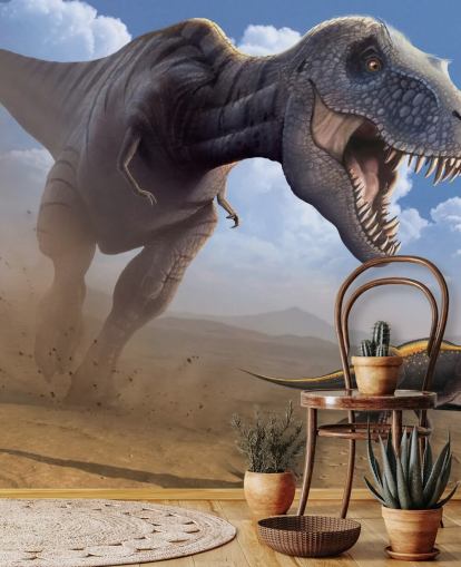 Tyrannosaurus Rex Lunch Wall Mural Wallpaper