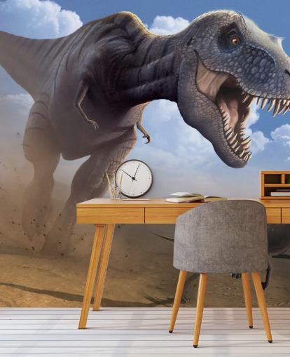 Tyrannosaurus Rex frokost vægmaleri tapet Tyrannosaurus Rex frokost vægmaleri tapet