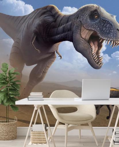 Tyrannosaurus Rex Lunch Wall Mural Wallpaper